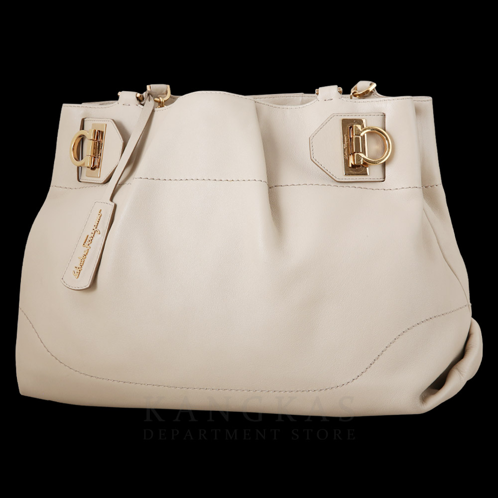 FERRAGAMO(USED)페레가모 간치니 버클 체인 토트백